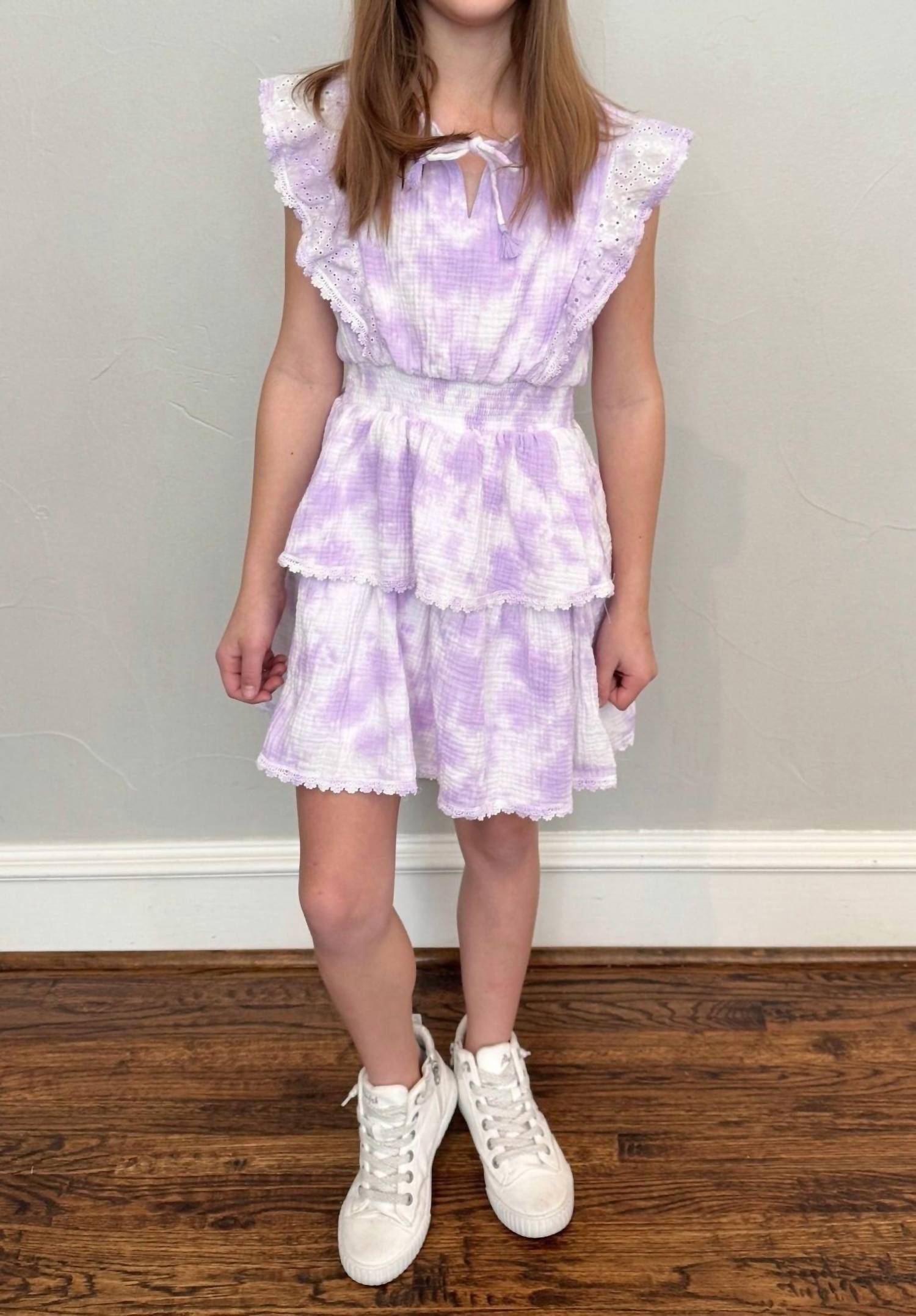 Flowers By Zoe - Girl's Tie-dye Ruffle Dress