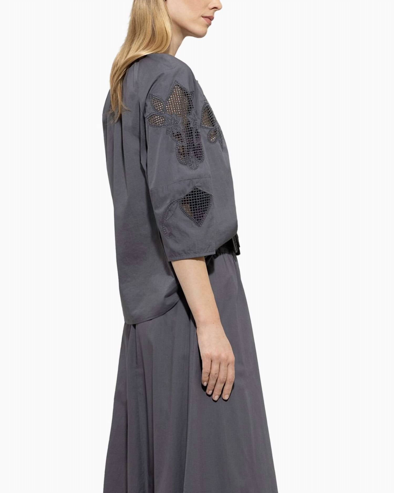 Luisa Cerano - Pure Cotton Embroidered Blouse