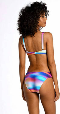 La Blanca Sunset Shores Twist Front Underwire Bikini Top in multi brights - women's swimwear - alternate view