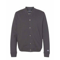 Champion Men Varsity Bomber Jacket in charcoal gray - men's jacket