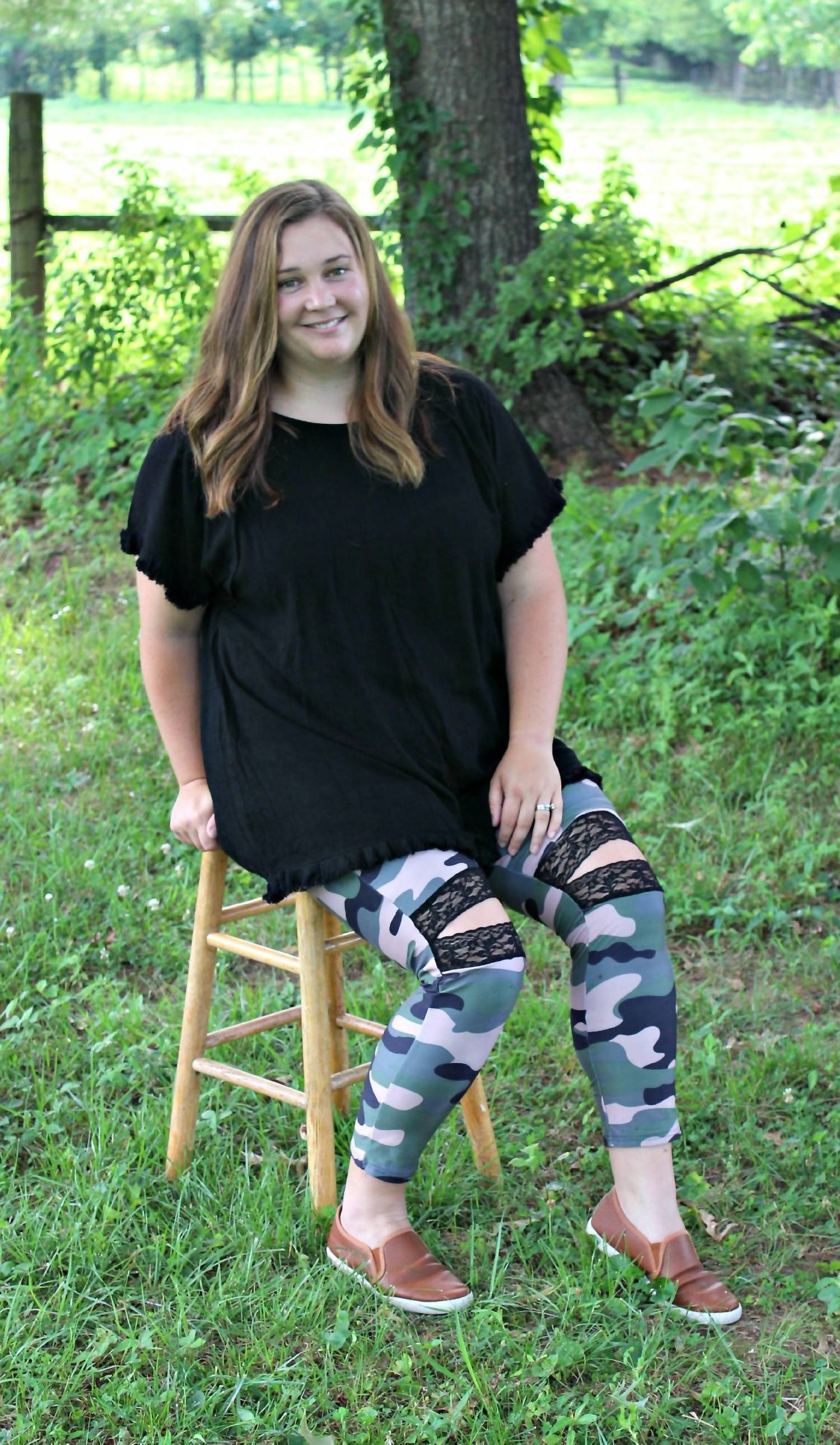 Shirley Stone - Lace Ankle Leggings