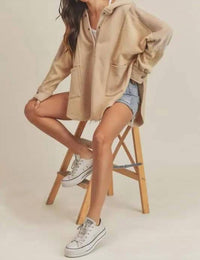 Blu Pepper - Patchwork Hooded Pullover