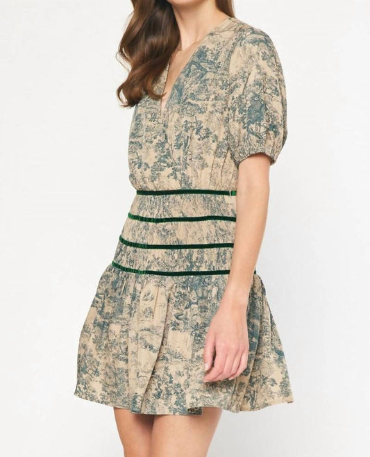 Entro - Forest Toile Mini Dress