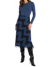 ALLISON NEW YORK Solid Rita Top in blue - women's long sleeve top