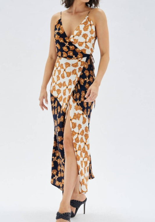 Nour Cami Wrap Midi Dress