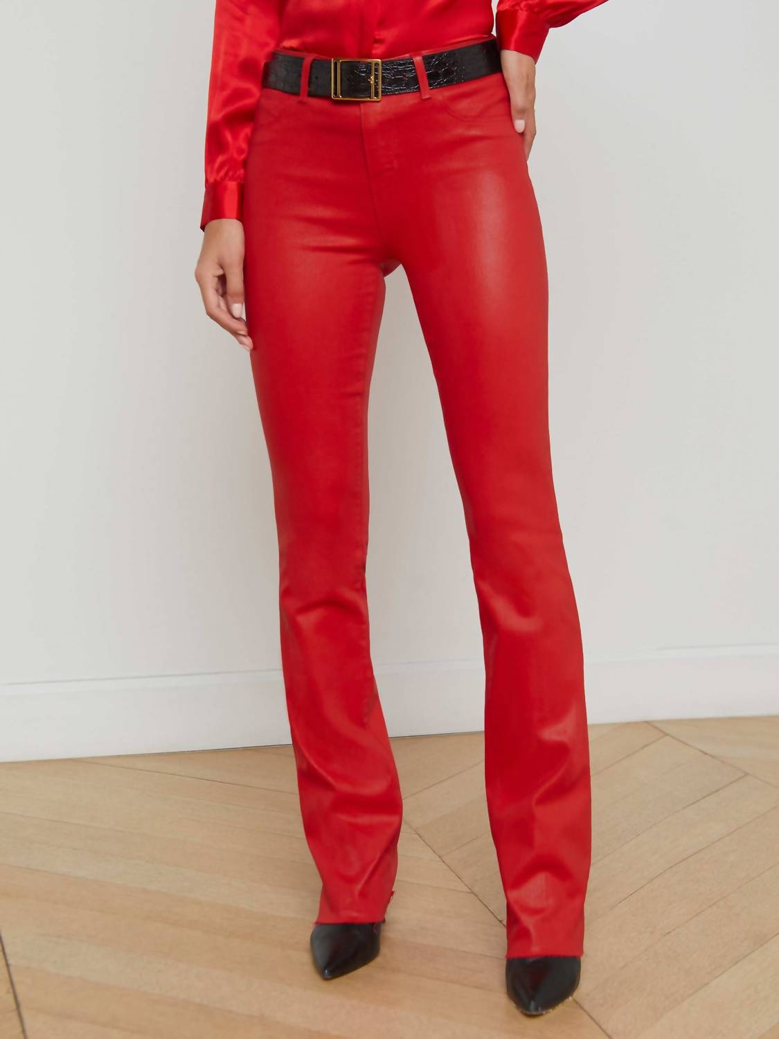 L'Agence - Ruth High Rise Straight Raw Hem Jean