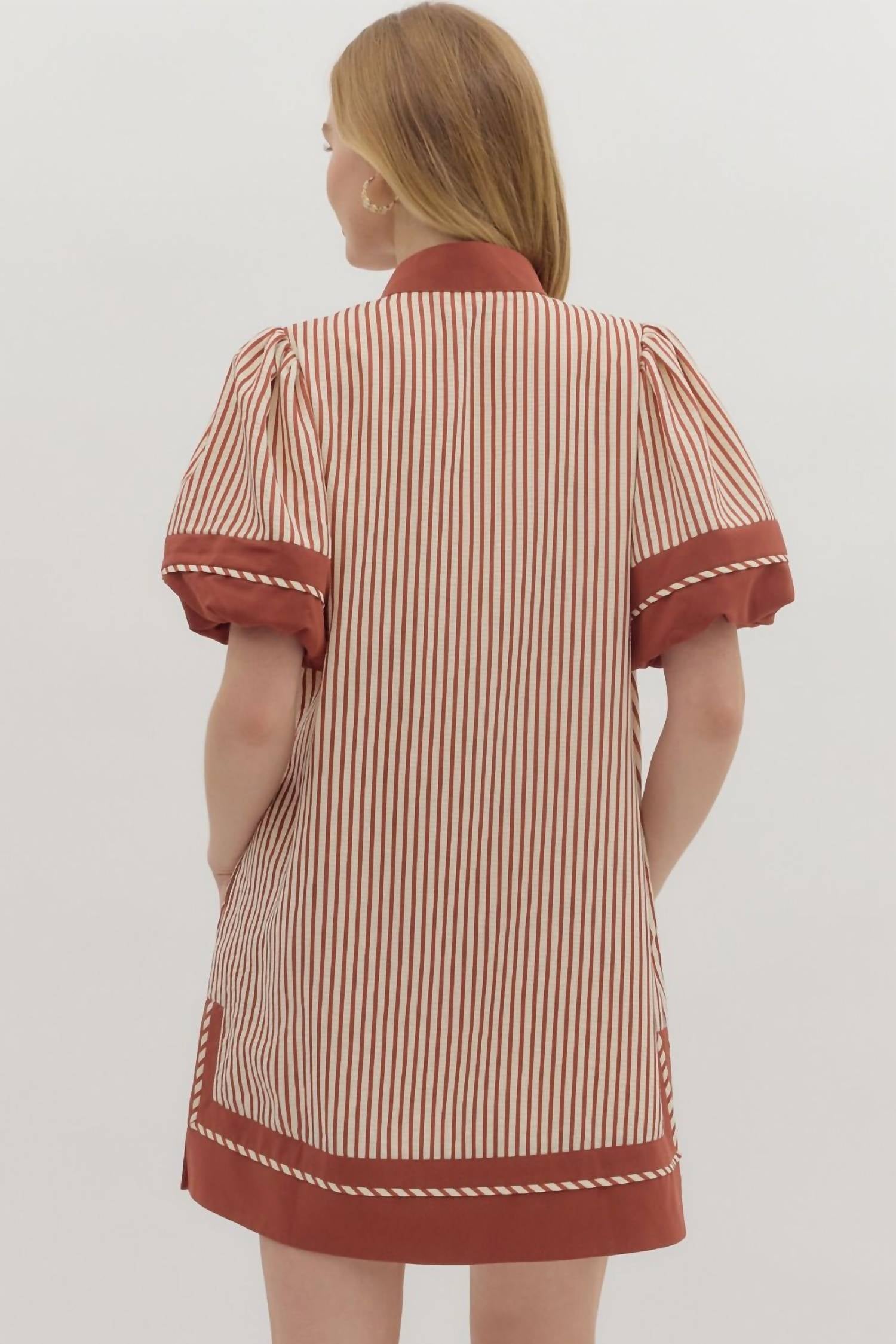 Entro - Beauty Stripe Mini Dress