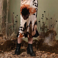 '-bl^nk- Bellona Bias Cut Skirt in beige - women's skirt