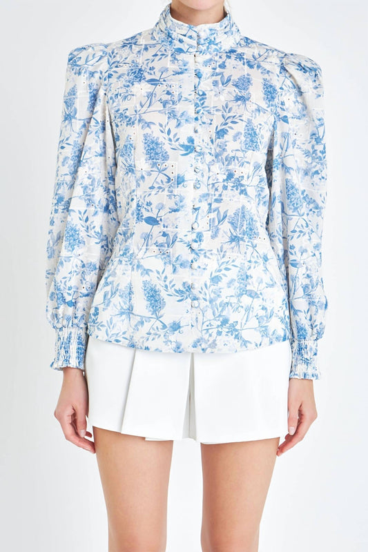 English Factory - Floral Button Down Blouse