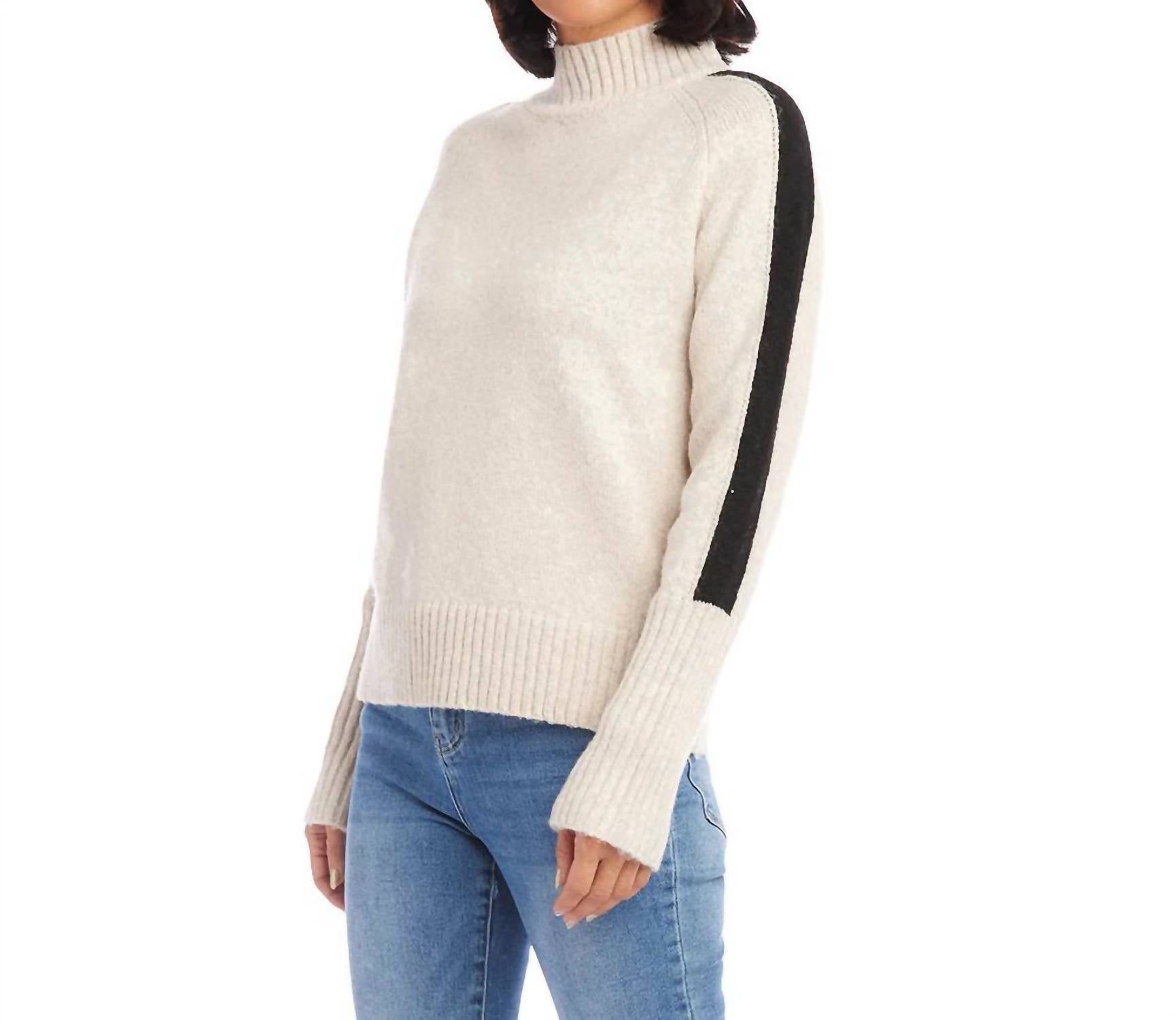 Karen Kane - Maxine Turtleneck Racing Stripe Sweater