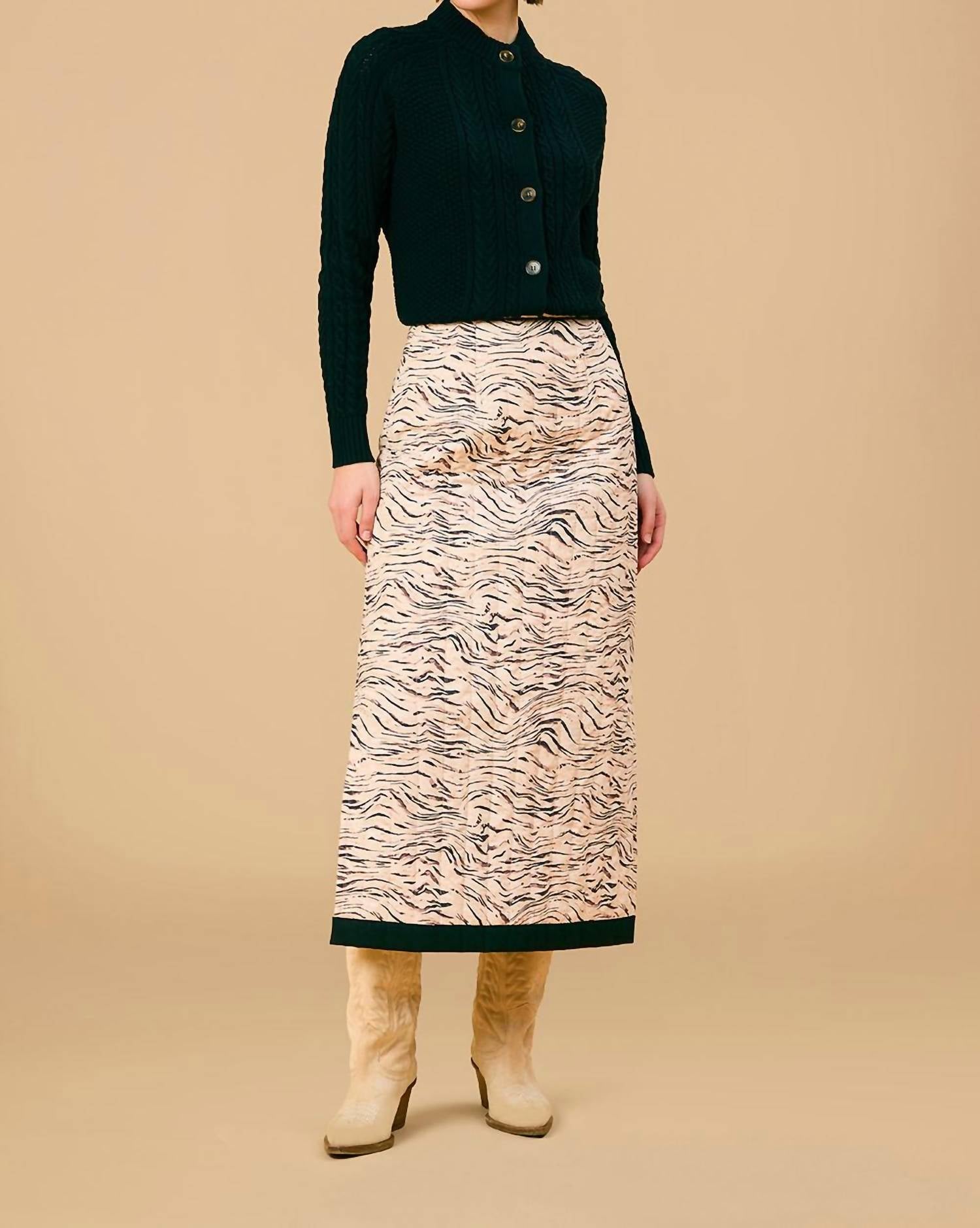 Olivia By Livro - Animal Hila Quilted Maxi Skirt