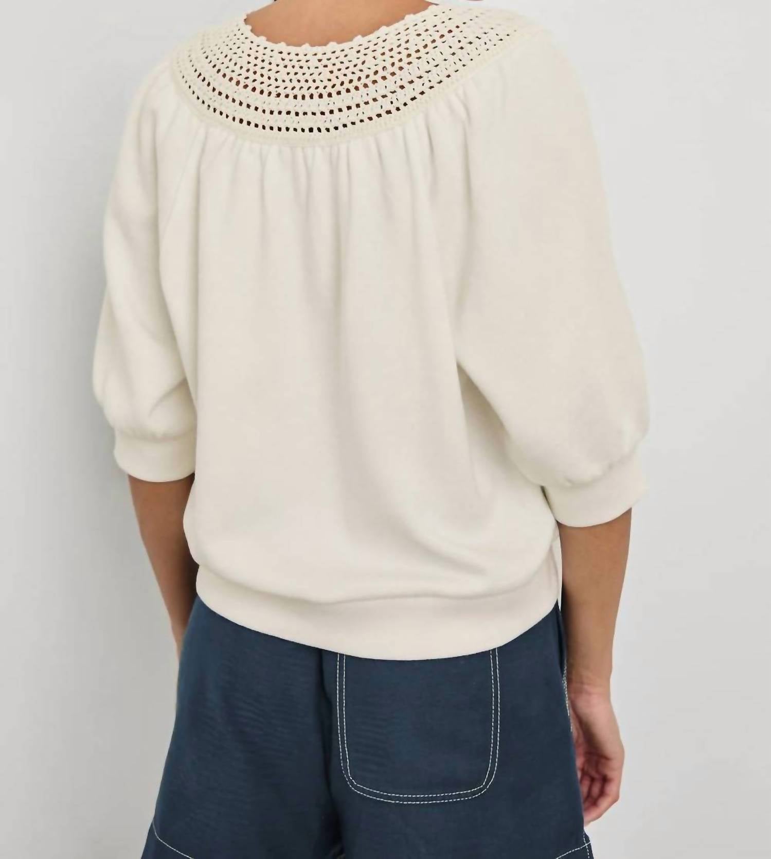 Rails Women's Mariposa Top in ivory - women's blouse - detail view