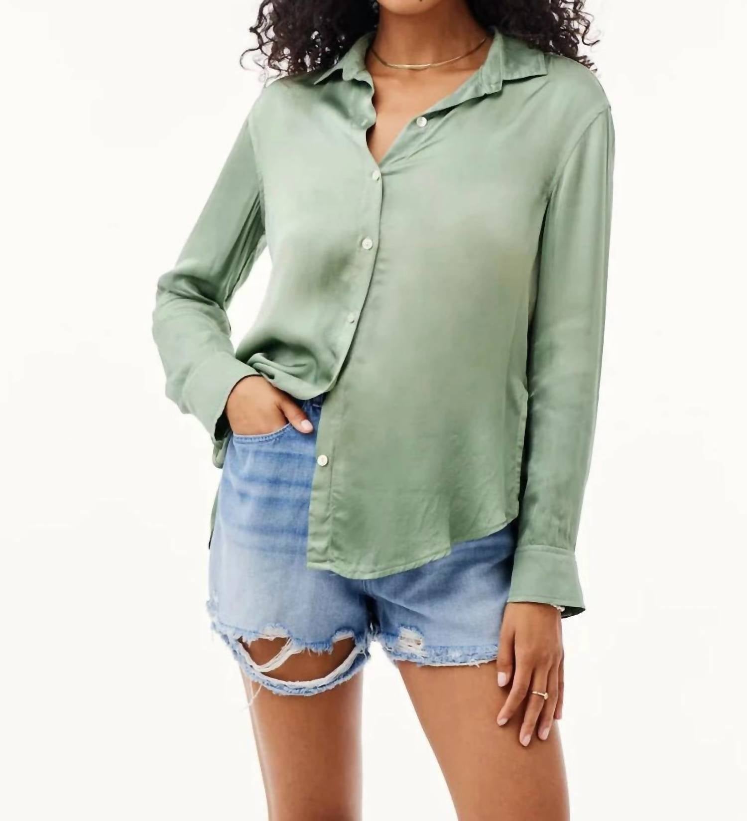 Bella Dahl - Silky Slit Button Down Shirt