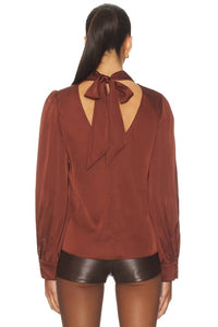 Astr - Ivonne Long Sleeve Satin Top