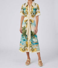 Farm Rio - Royal Sea Midi Dress