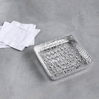 Beatriz Ball Pieles Croc Beverage Napkin Holder in silver - item - detail view