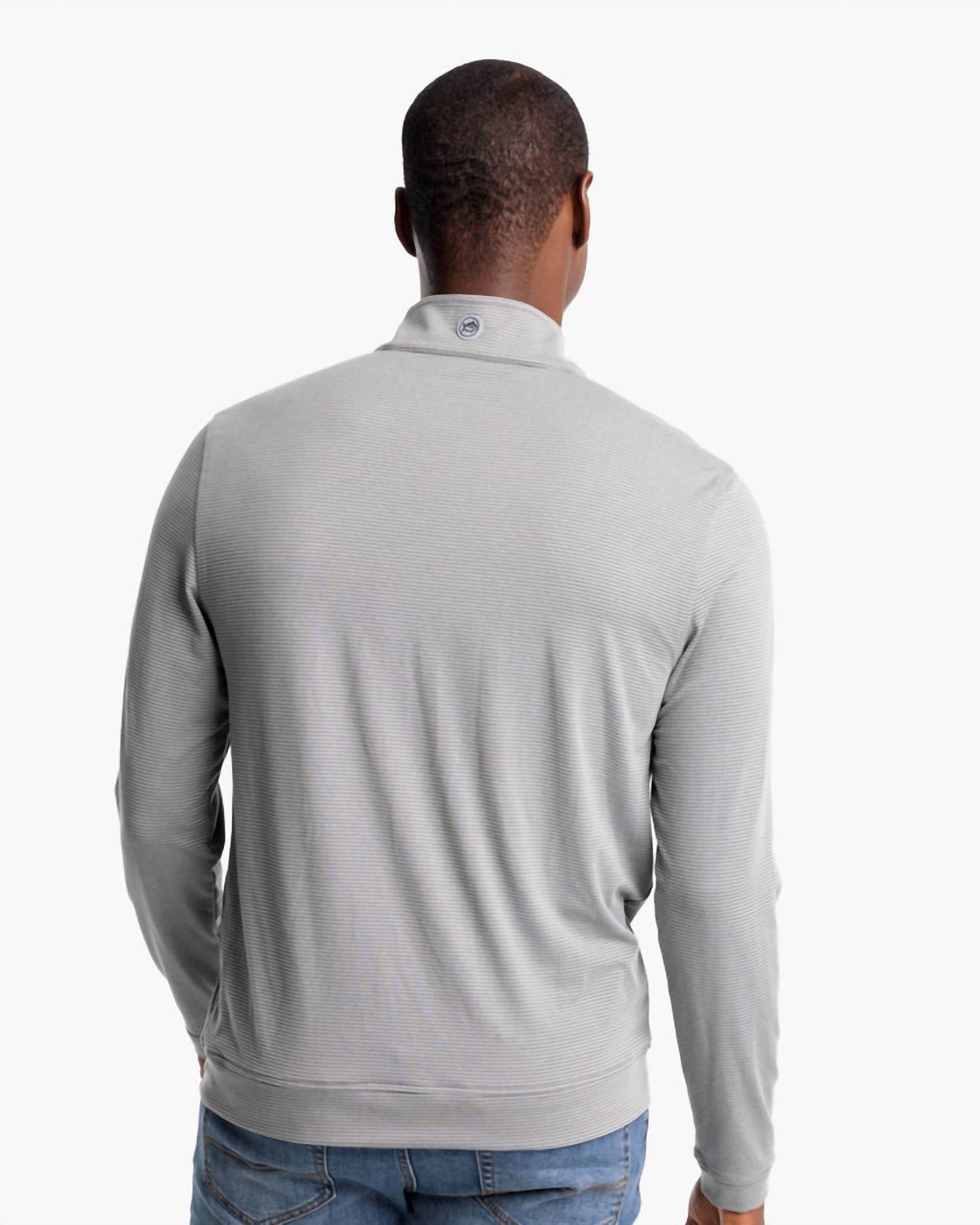 Southern Tide - Cruiser Micro Striped Performance Quarter Zip Pullover Sweatshirt