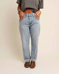 Pistola - Kacey Mid Rise Cuffed Boyfriend Denim