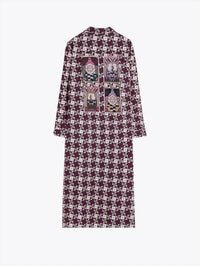 Vilagallo - Geometric Sun Midi Dress