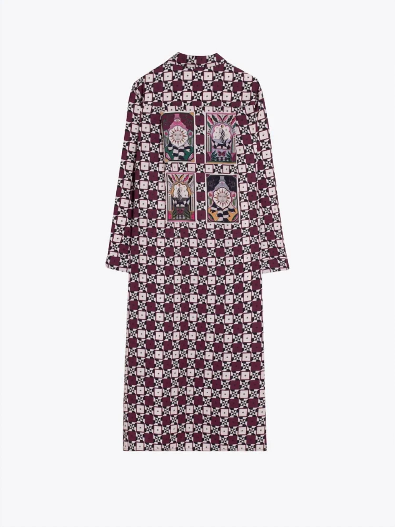 Vilagallo - Geometric Sun Midi Dress