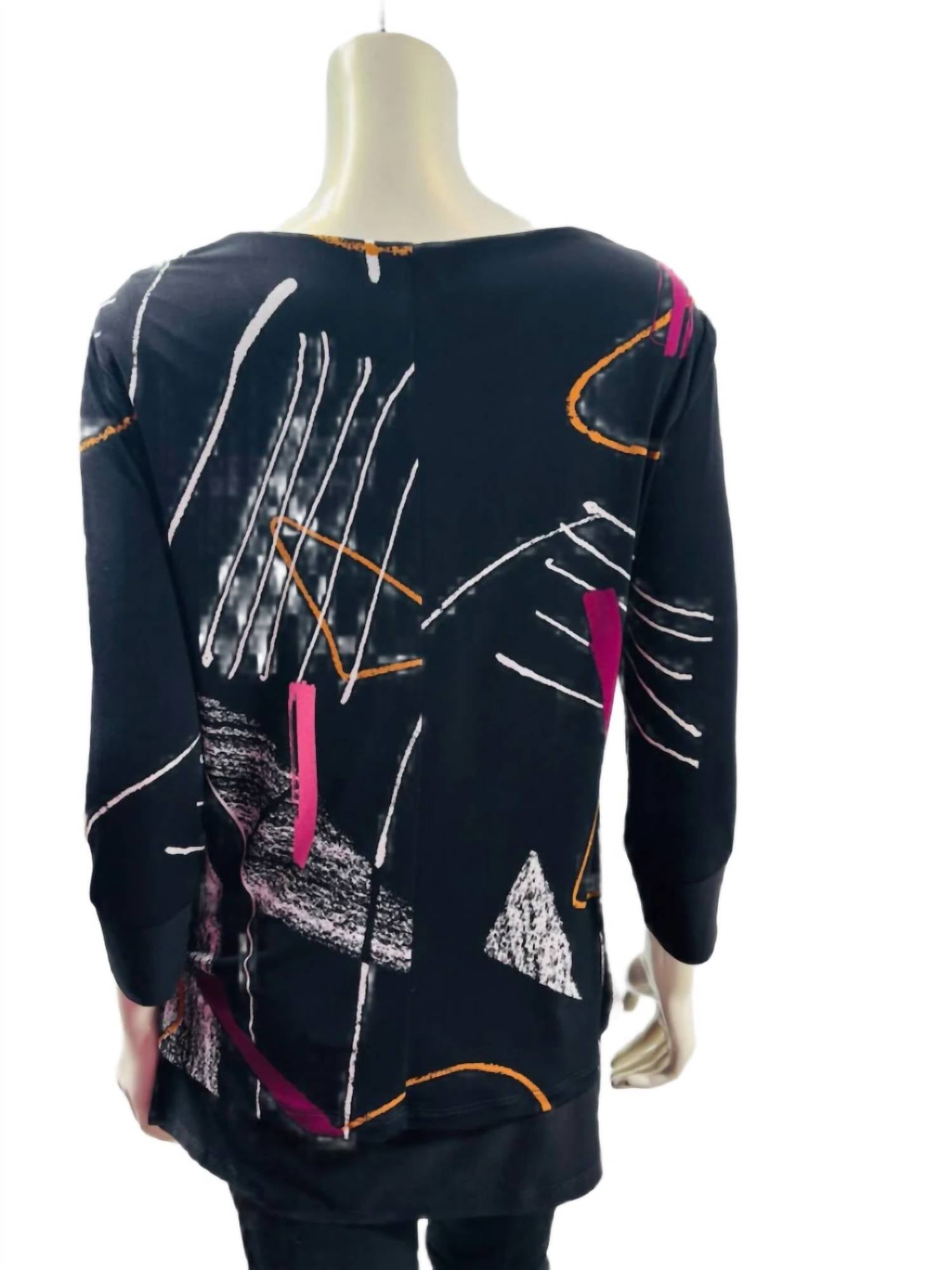 Frank Lyman - Women's Abstract Three Quarter Sleeve Top