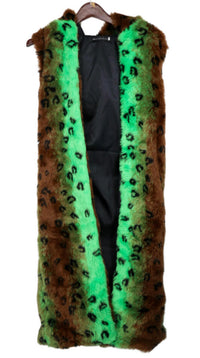 Western F.A.S.H.I.O.N - Women's Long Cheetah Faux Fur Vest