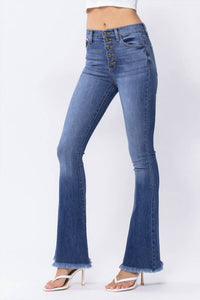 Frayed Hem Bell Bottoms