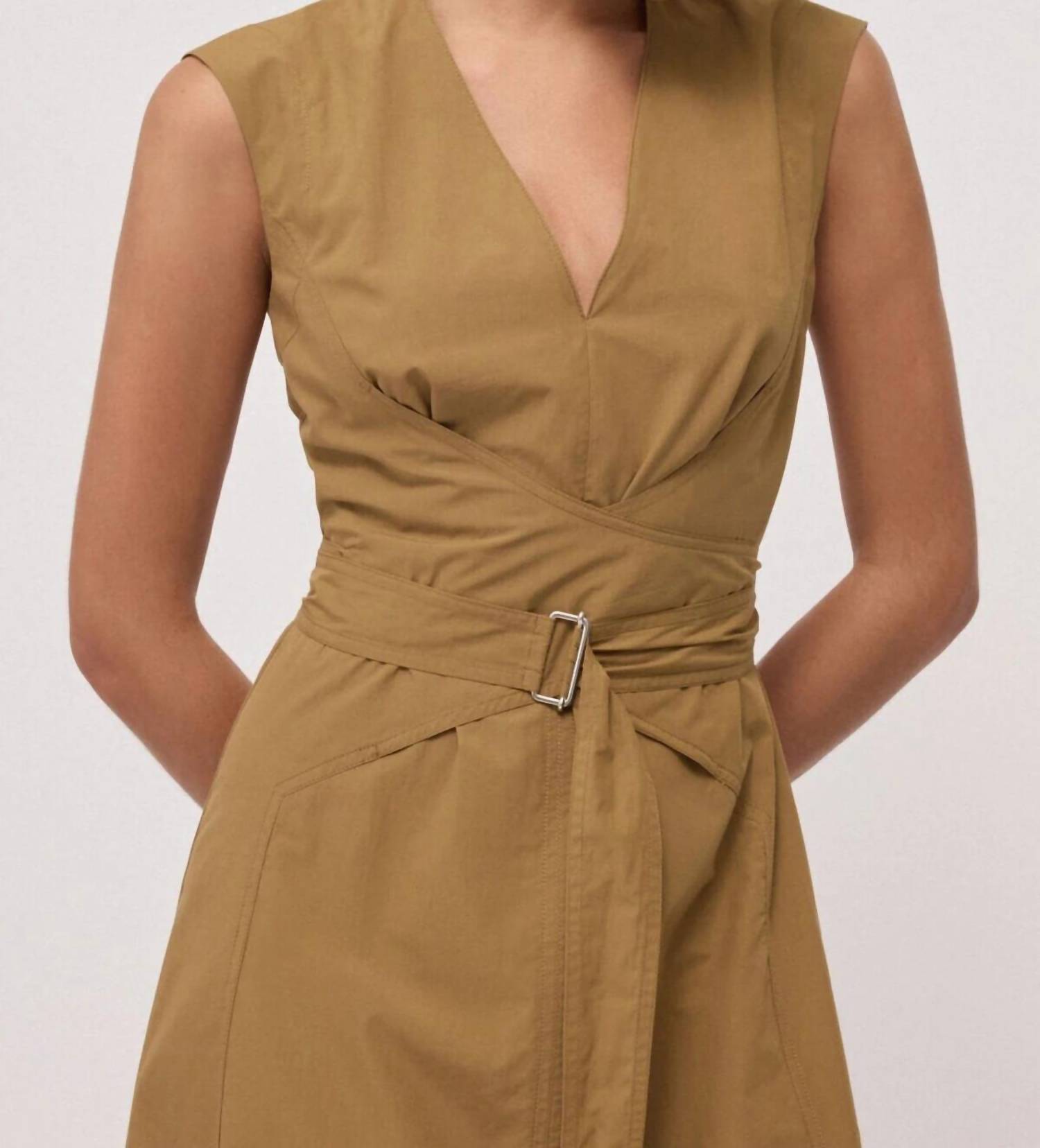 Ottod'Ame - Poplin Sleeveless Midi Dress