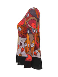 Dolcezza - Simply Art Heart Leaves Tunic Top