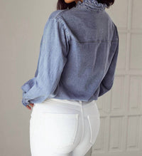 Lovesoft - Ruffled Denim Blouse