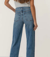 KUT FROM THE KLOTH Sienna Straight Leg Jeans in brilliantly - women's jeans - detail view