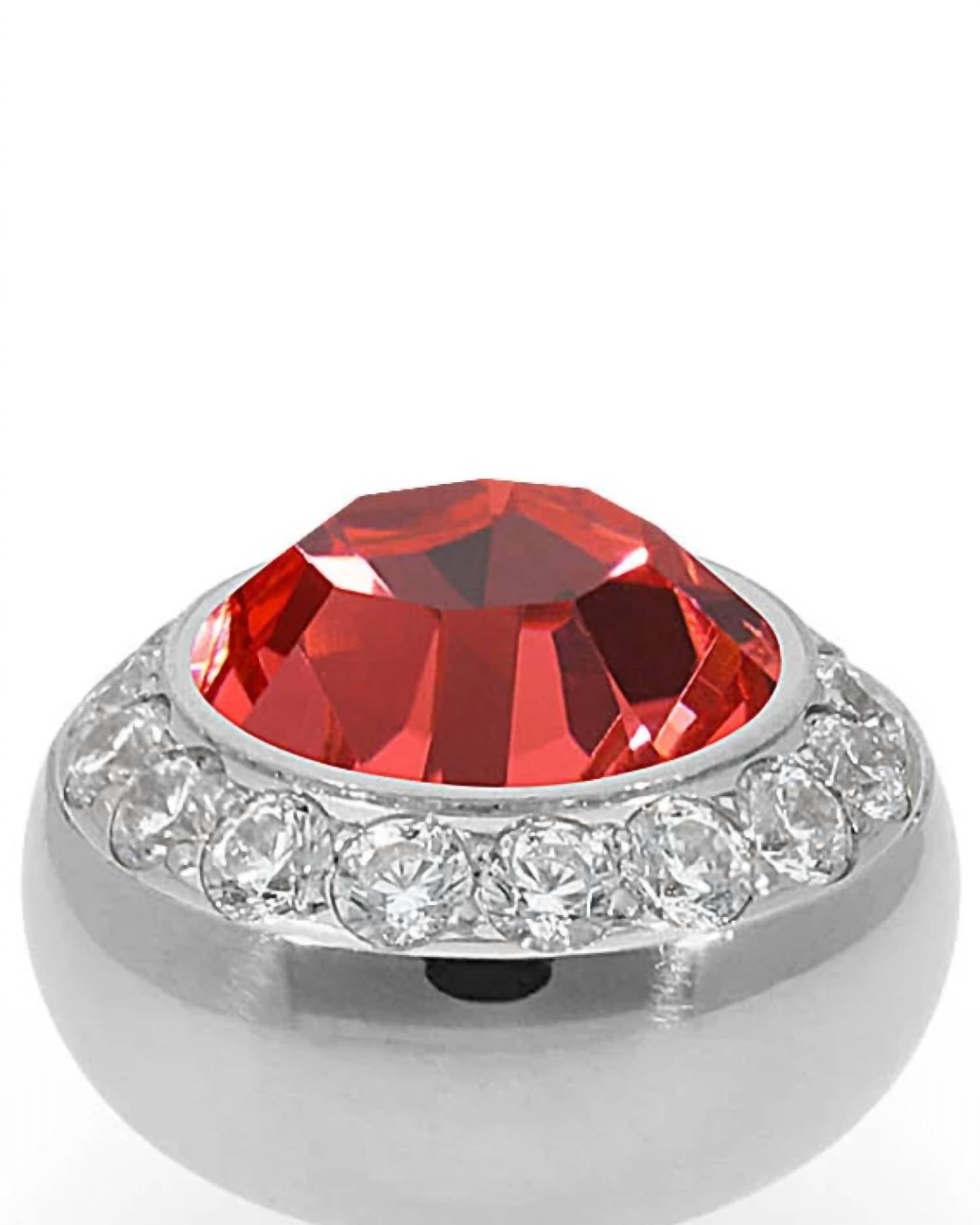 Qudo Women's Tondo Deluxe 10mm Jewelry Topper in papparadscha silver - women's jewelry - alternate view