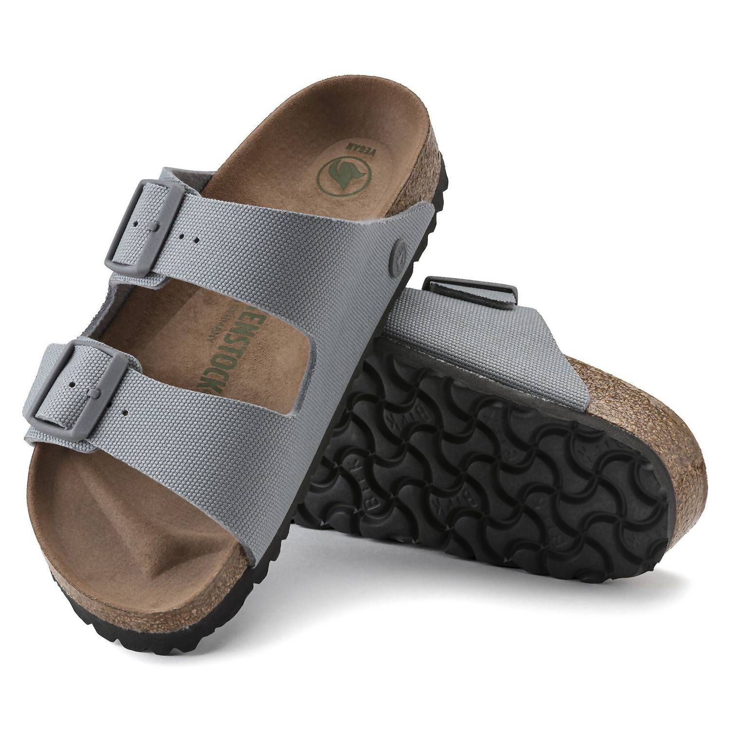 BIRKENSTOCK Men's Arizona Rivet Logo Textile Sandals in stone coin - men's sandal - view 5