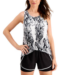 Ideology - Snakeskin-print Twist-front Sleeveless Top