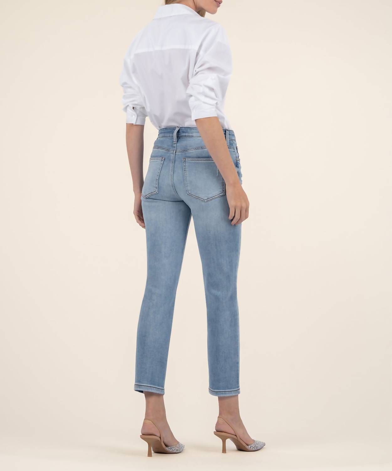 KUT FROM THE KLOTH Rachael Fab Ab Mom Jean in recognition wash - women's jeans - alternate view