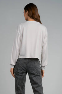 V-Neck Long Sleeve Cinched Front Top