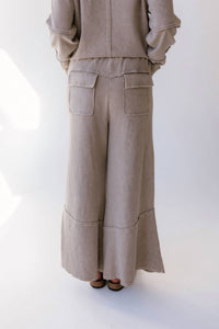 Easel - Carlie Wide Leg Mineral Wash Pants