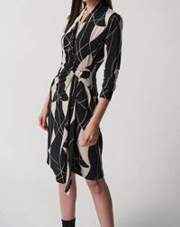 Joseph Ribkoff - Abstract Print Wrap Dress