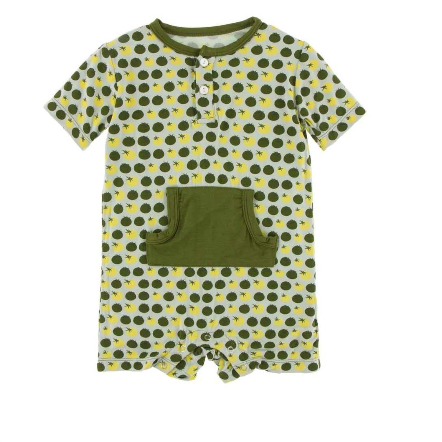 Kickee - Boys' Print Kangaroo Romper