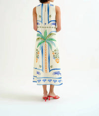 Compania Fantastica - Palm And Mermaid Midi Dress
