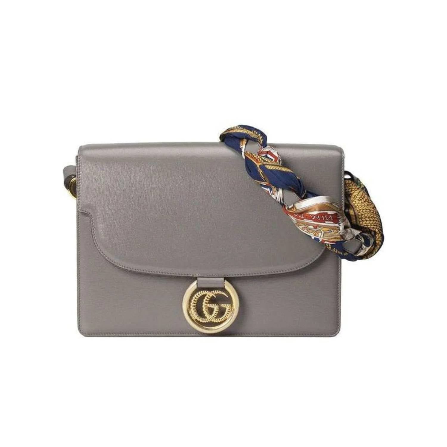Gucci - Women's Torchon Scarf Angled Shoulder Bag