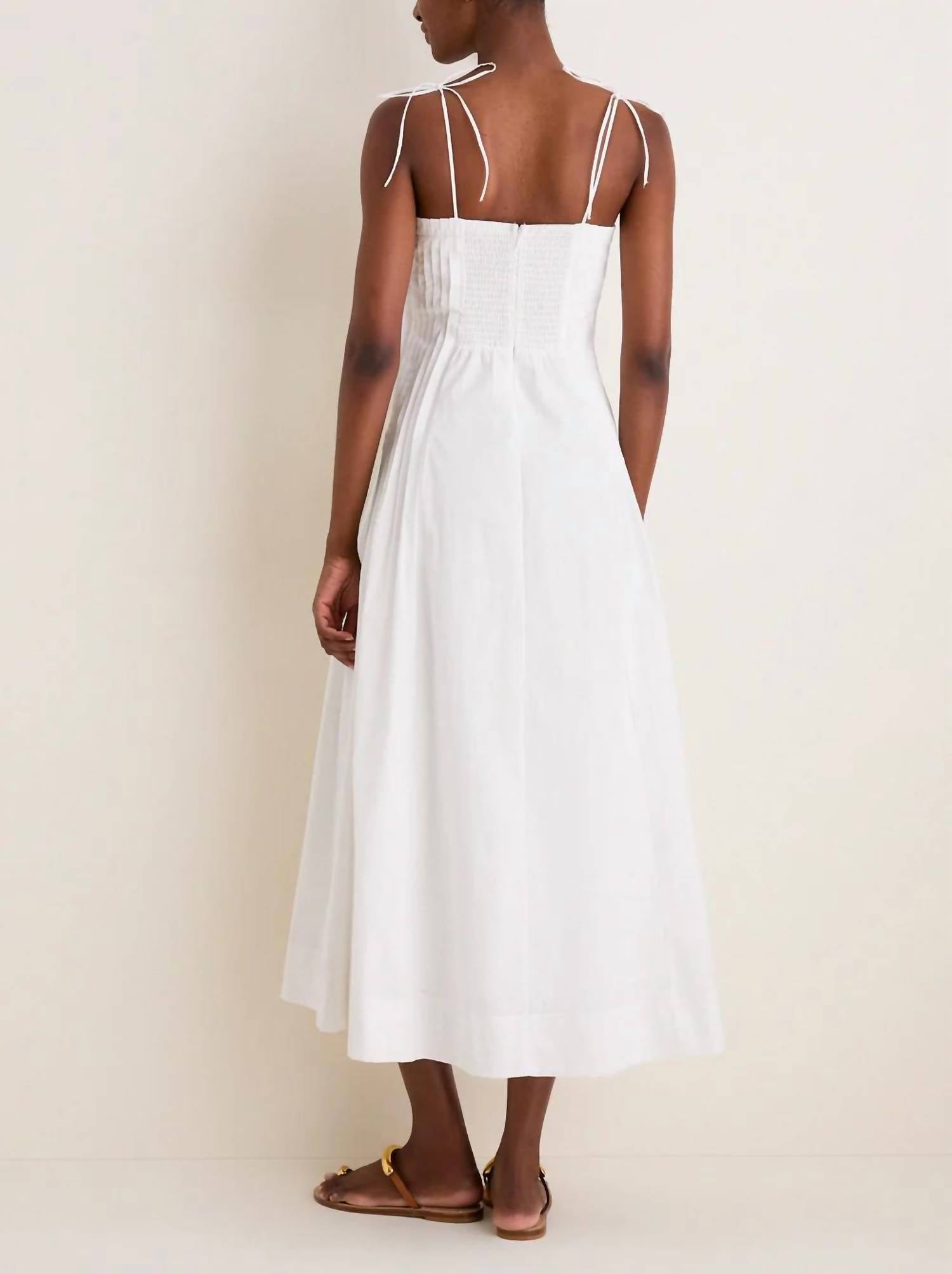 Moon River - Kaye Pleated Front Detail Midi Dress
