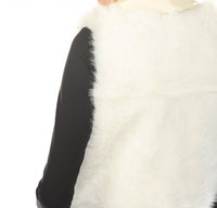 Metric Knits - Faux Fur Zip Up Vest