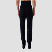 Elif Paris Straight Fit Trousers in black - women's pants - detail view