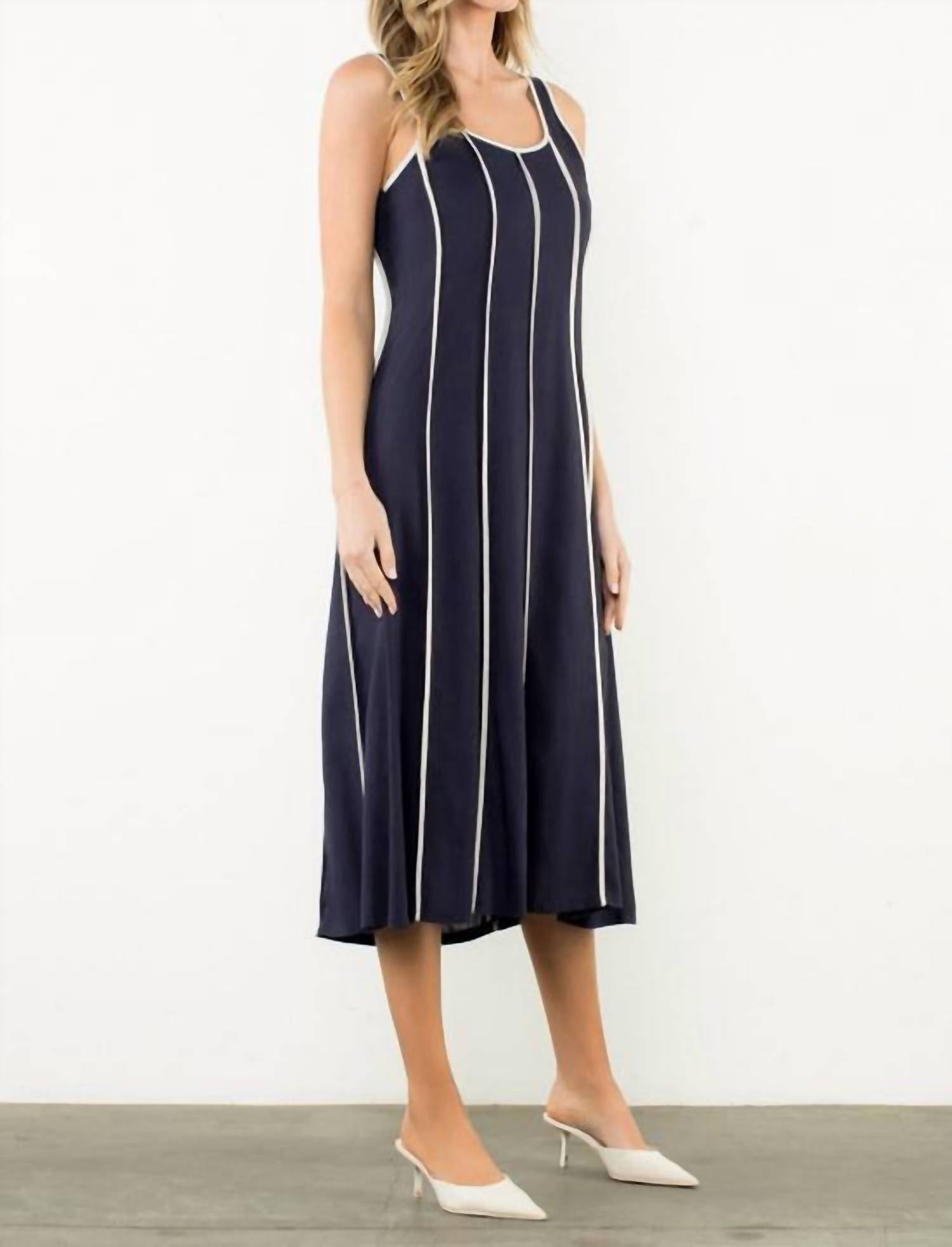Thml - Linen Trim Detail Midi Dress