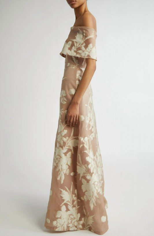 Lela Rose - Deedie Floral Off The Shoulder Gown