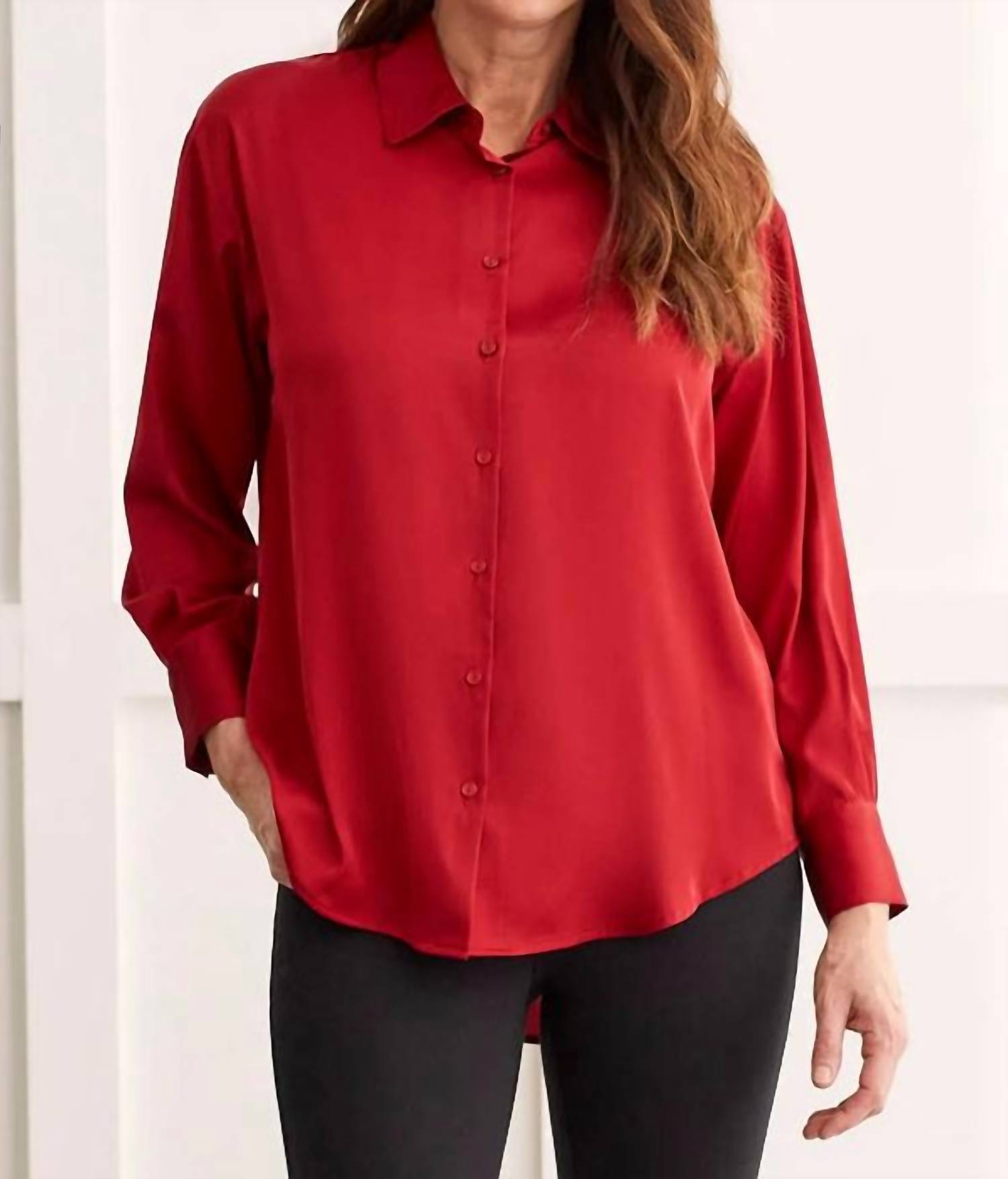 Tribal - Satin Drop Shoulder Shirt