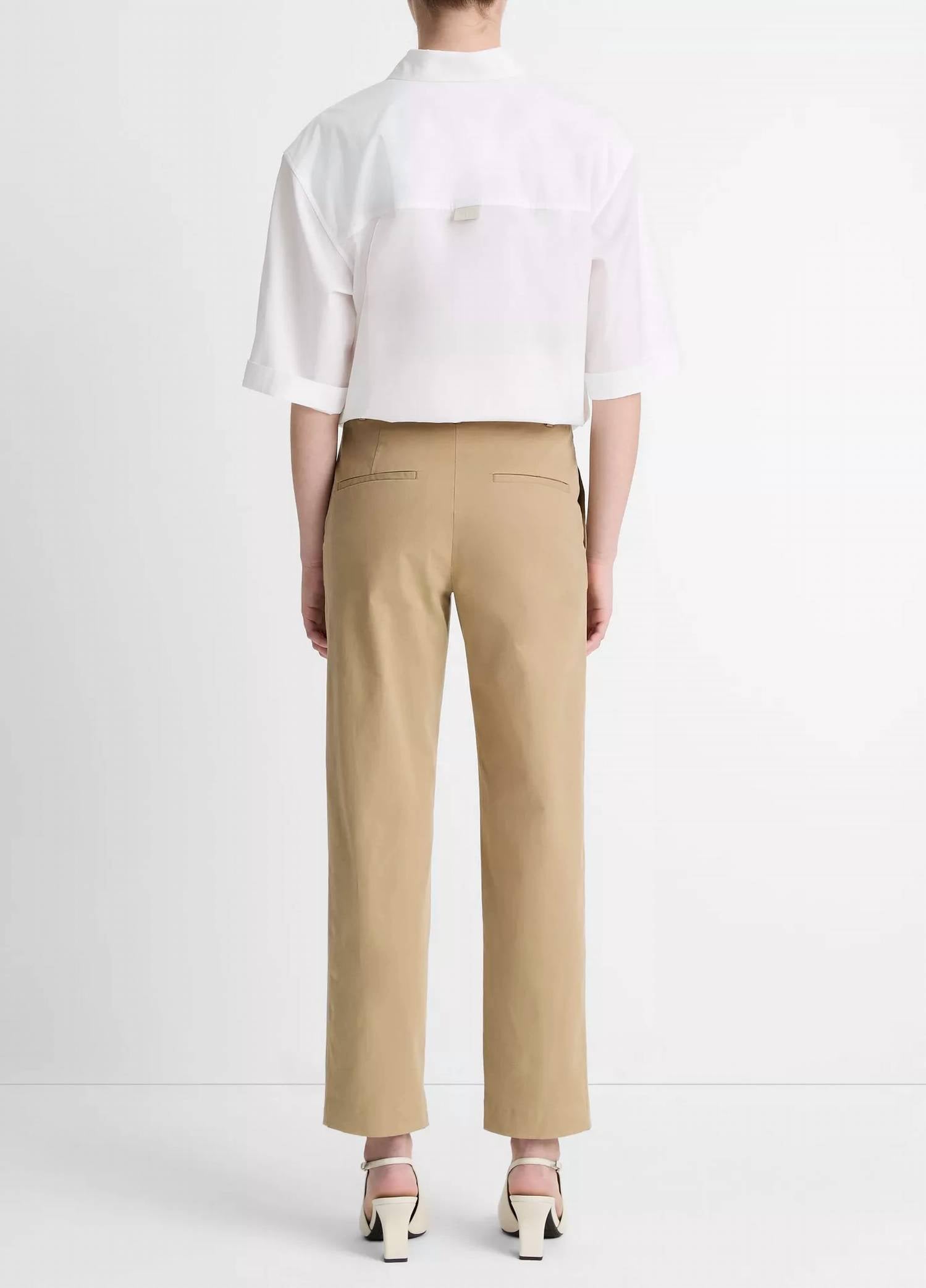 Vince - Avery Mid-rise Italian Stretch-cotton Chino Pants