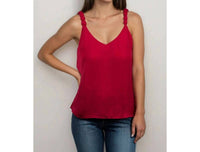 Naked Zebra - Scarlet Hour V Neck Blouse