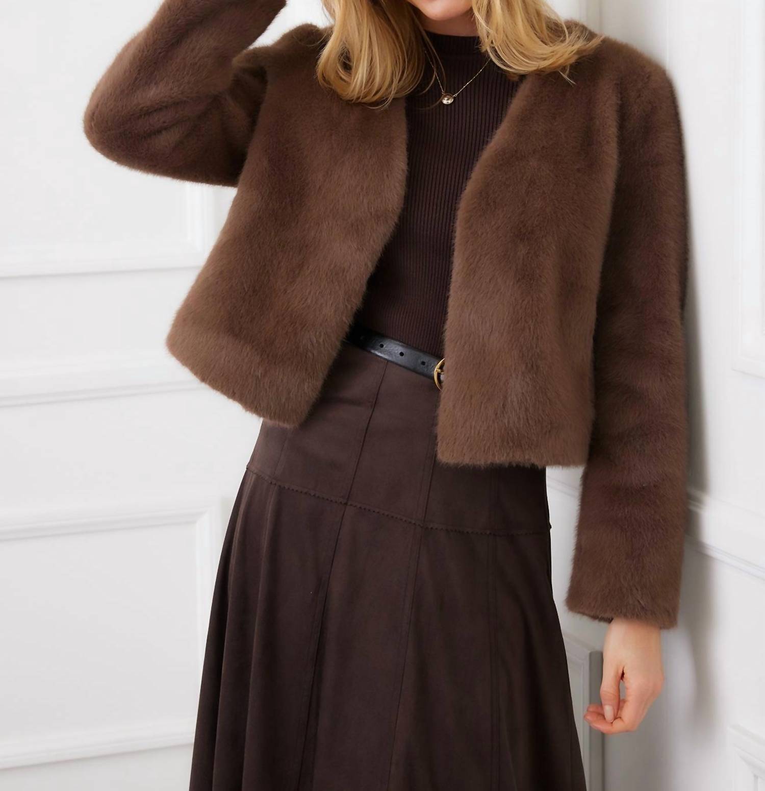 Karen Kane - Reversible Faux Fur Jacket